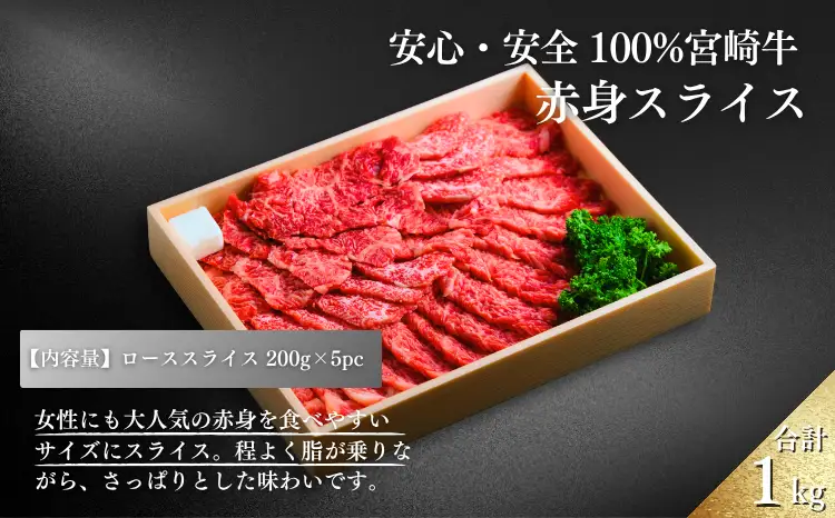 厳選 江田和牛 赤身スライス 1kgセット(ソトモモ200g×5p) ワンストップオンライン対応 TF0714-P00051