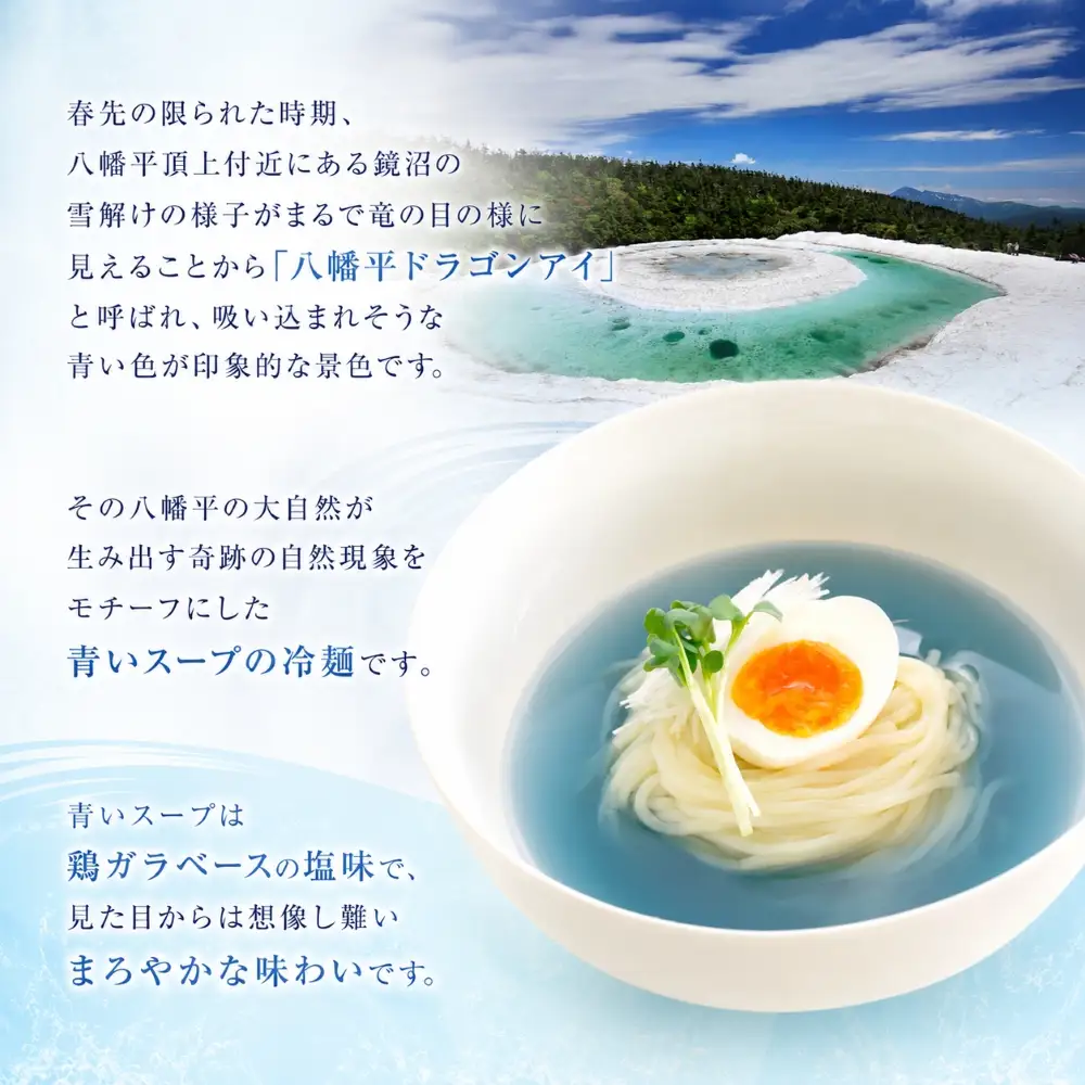 【北舘製麺】 八幡平ドラゴンアイ冷麺 1袋 ※1袋1人前 ／ 冷麺 れいめん 麺 めん 麺類 半なま 半生 半生麺 半なま麺 夏 個包装 ご当地 グルメ 塩味 まろやか