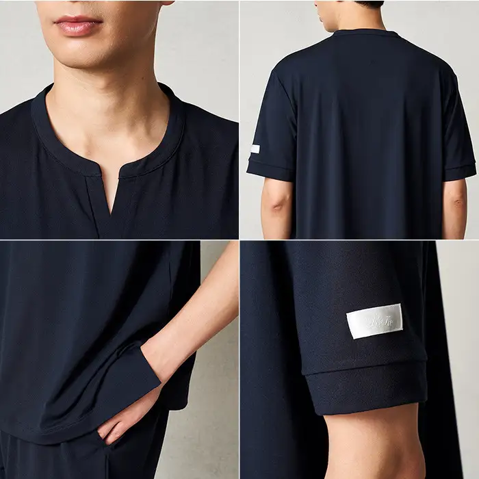 【ターコイズ M】ReFa バイタルテック ストレッチスムース ショートスリーブプルオーバー/MEN