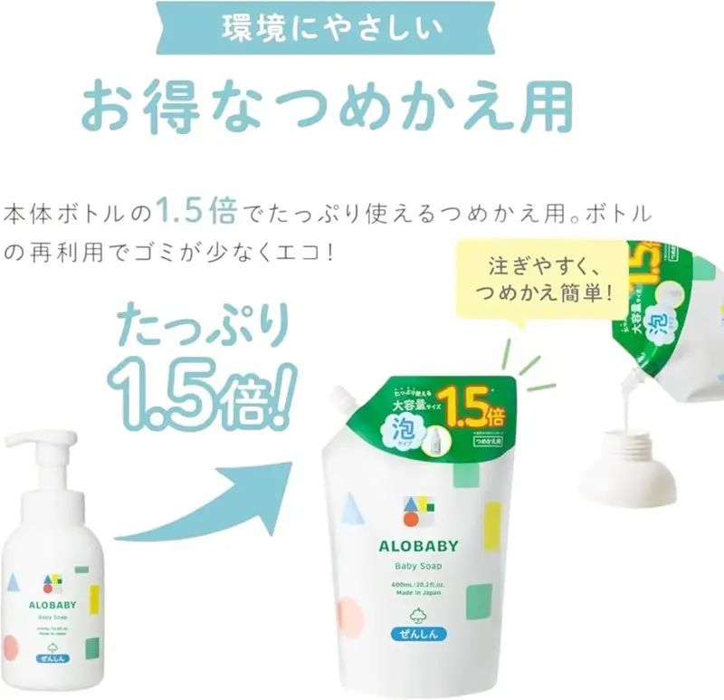 0021-112-01 ALOBABY ベビーソープ つめかえ用 2個セット アロベビー
