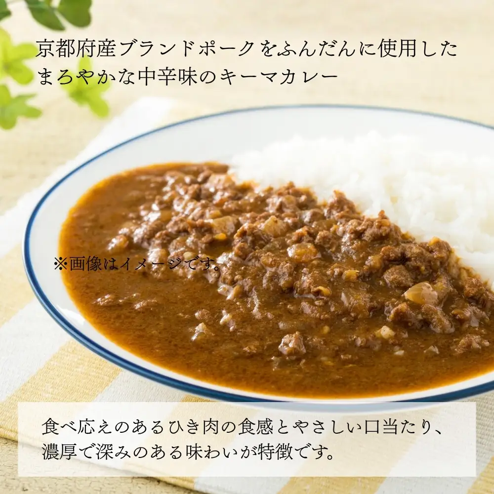 【青田畜産】特選京豚お肉たっぷり！中辛キーマカレー（2袋）｜京都 人気カレーセット 中辛
