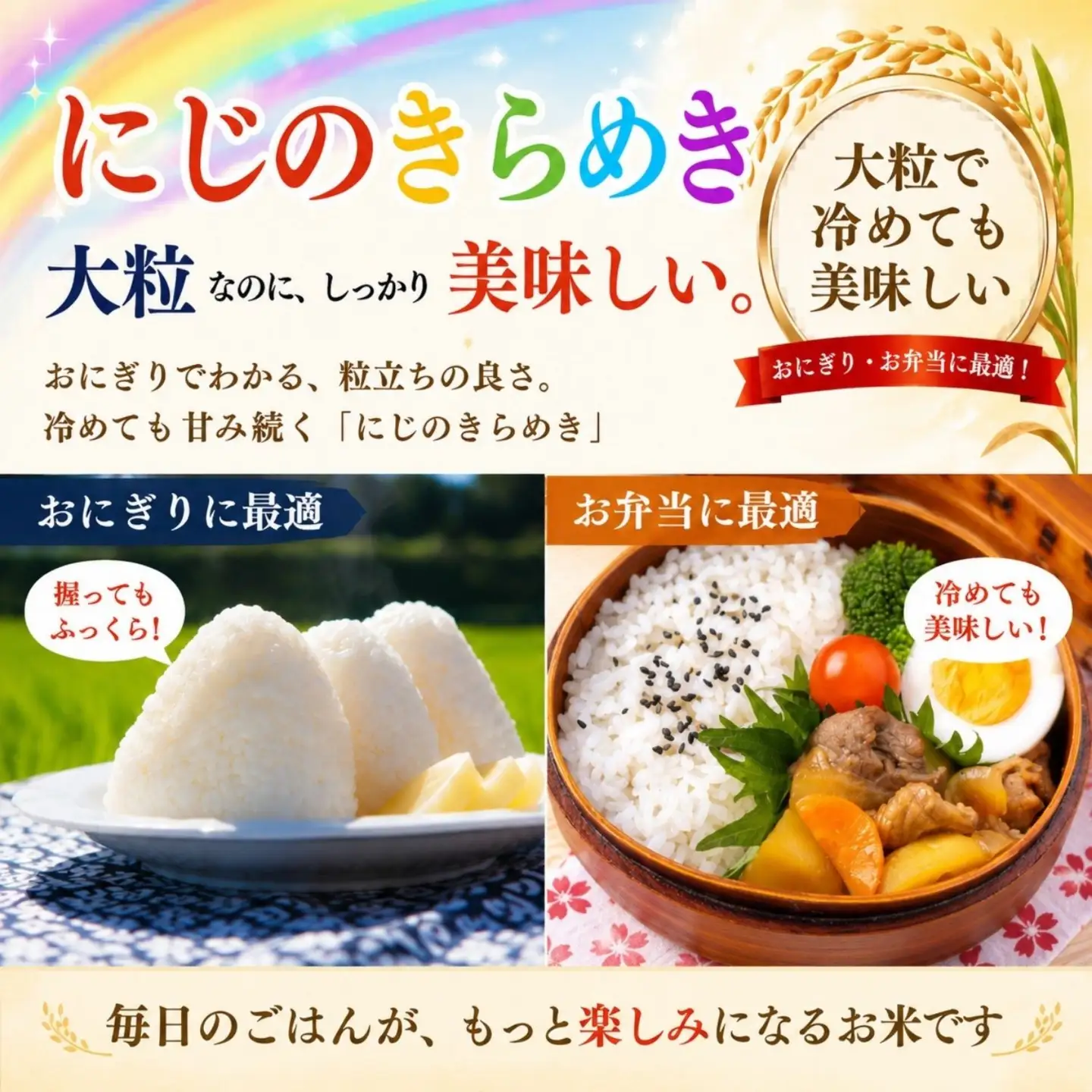 《2026年10月開始》【定期便5㎏×3回】にじのきらめき 精米 瑞穂 豊米 