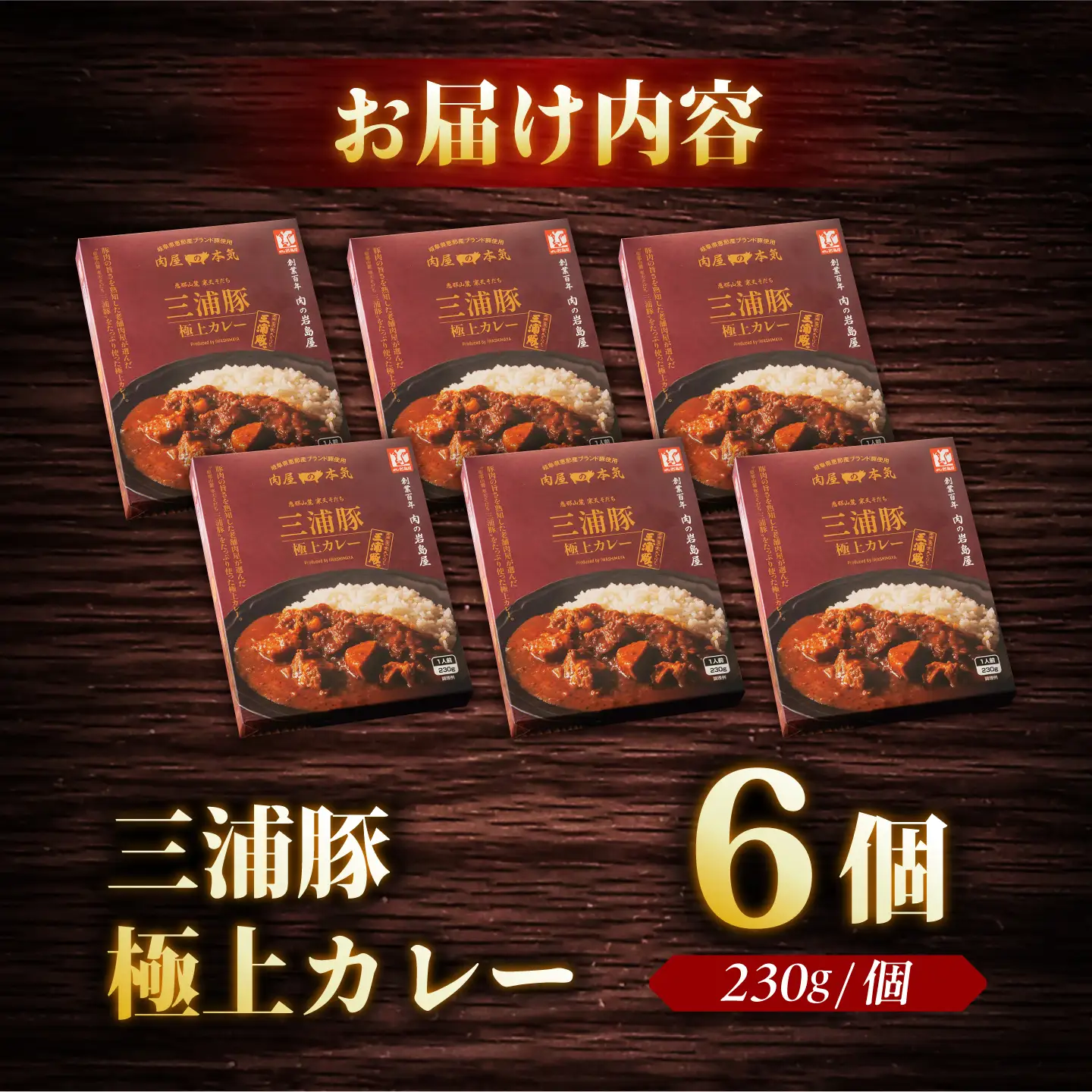 三浦豚カレー 6個セット (230g×6個) / カレー 三浦豚 レトルトカレー セット 恵那市 / 岩島屋[AUAJ058]