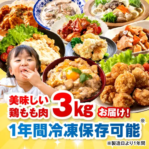 ＜2026年9月発送＞小分け＆パラパラ！宮崎県産鶏ももカット合計3kg_K043-009-2609
