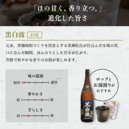 【毎月定期便】【黒白波】25度【1800ml】×4パック セット SD361AX18全4回【配送不可地域：離島】【4088039】