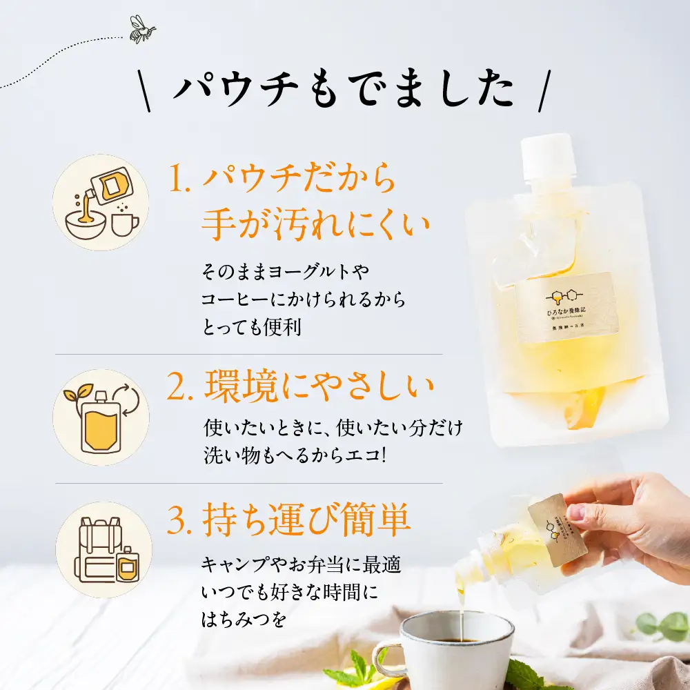純粋はちみつ　奥飛騨の百花　90g×2パック | はちみつ 非加熱 はちみつ TG003