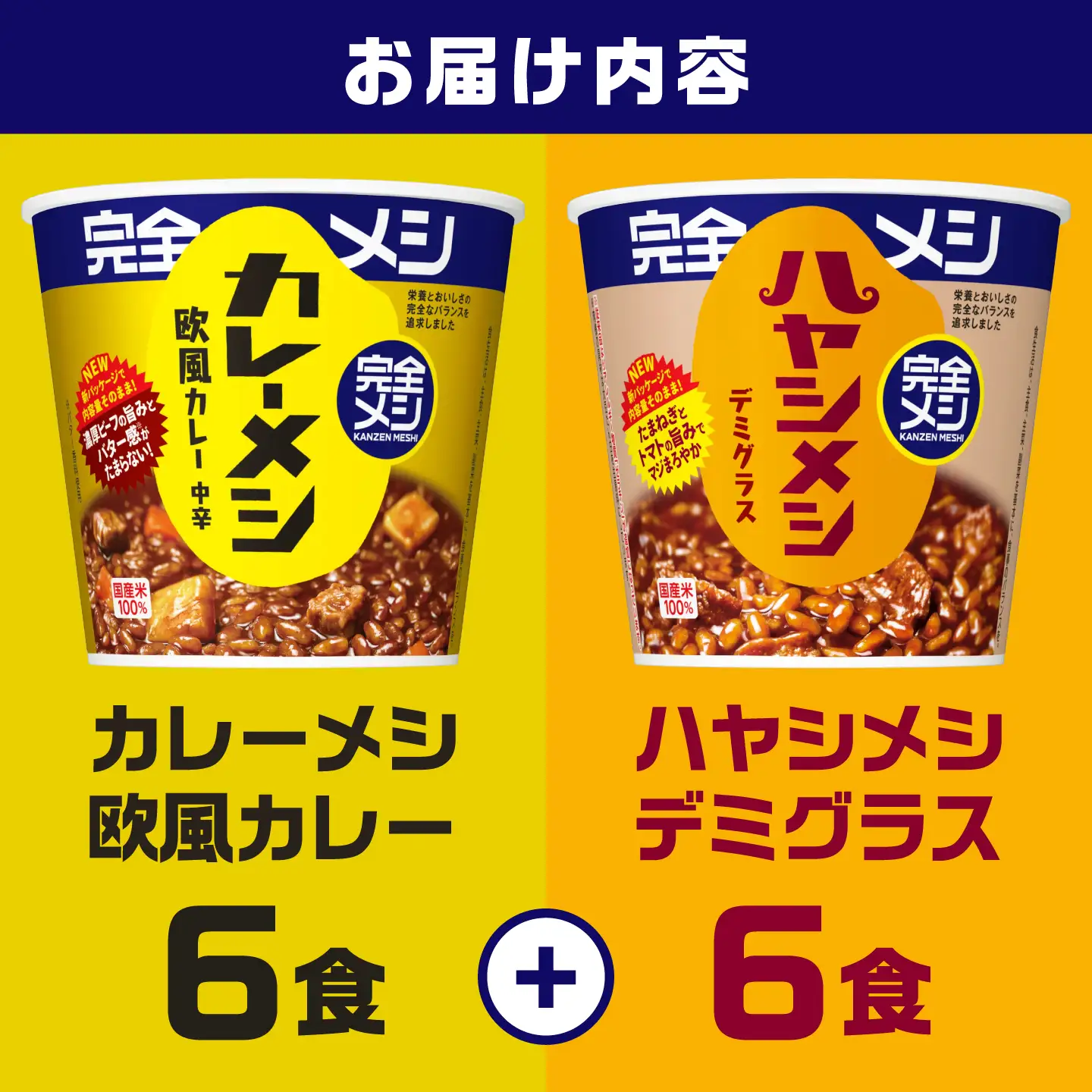 完全メシ 欧風カレー × ハヤシメシ デミグラス 計2ケース [BIBI060] 完全メシ