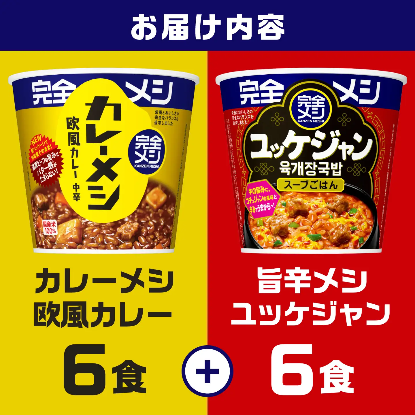 完全メシ 欧風カレー × 旨辛ユッケジャン 計2ケース [BIBI062] 完全メシ