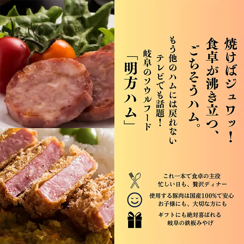 明方ハム Cセット 計2640g【JAめぐみの農業協同組合】 ソーセージ ハム フランクフルト フランク おつまみ 惣菜 晩酌 ディナー 弁当 ビール ワイン 酒のお供 食べ比べ 詰め合わせ 肉 食品 国産 豚肉 1kg 以上 岐阜県 坂祝町 さかほぎ F6M-401