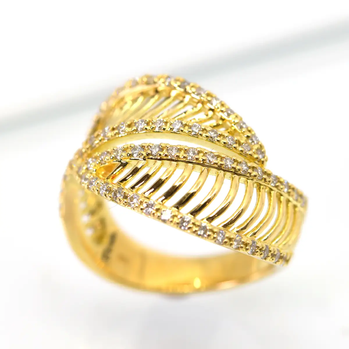 K18ダイヤフェザーツインリング0.4ct　R242 260-020