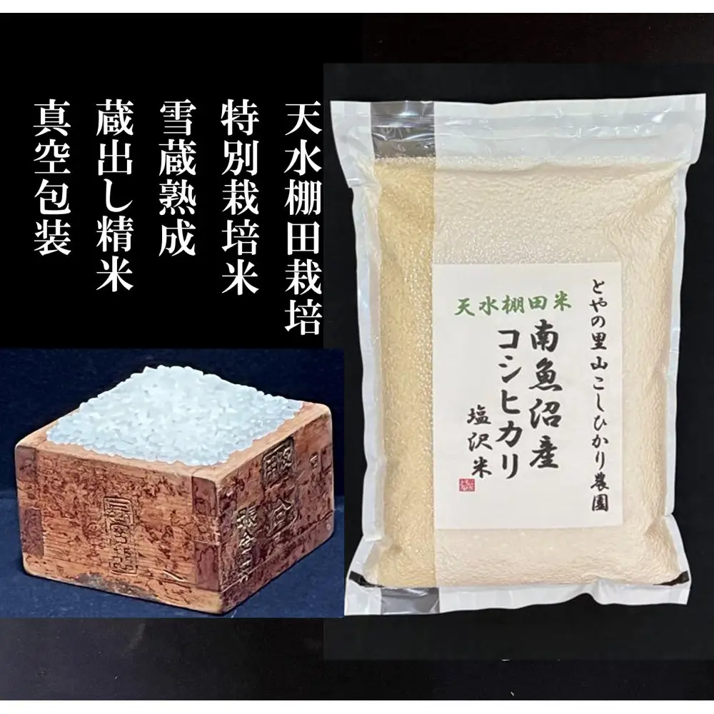 令和8年産新米予約【天水棚田米】特別栽培米雪蔵熟成塩沢産コシヒカリ精米3kg1回「とやの里山継承プロジェクト」【銘柄米 精米 こしひかり コシヒカリ 魚沼産 新潟米 お米 米 こめ】【2026年10月下旬より順次発送予定】