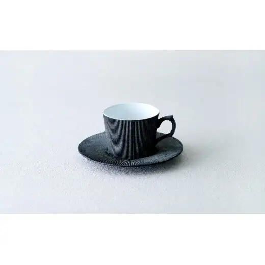 有田焼 Moon Surface コーヒーカップ＆ソーサー【大慶】食器 器 うつわ コーヒー カップ＆ソーサー スタイリッシュ カップ しのぎ ギフト プレゼント A60-132