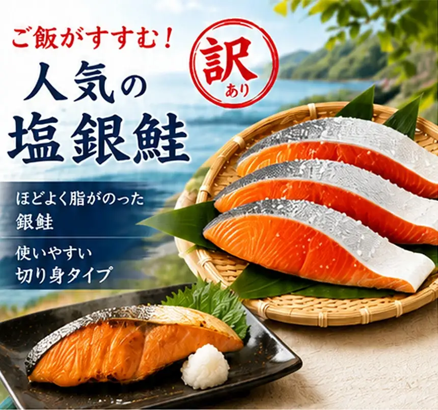 訳あり 塩銀鮭 チリ産 10切れ