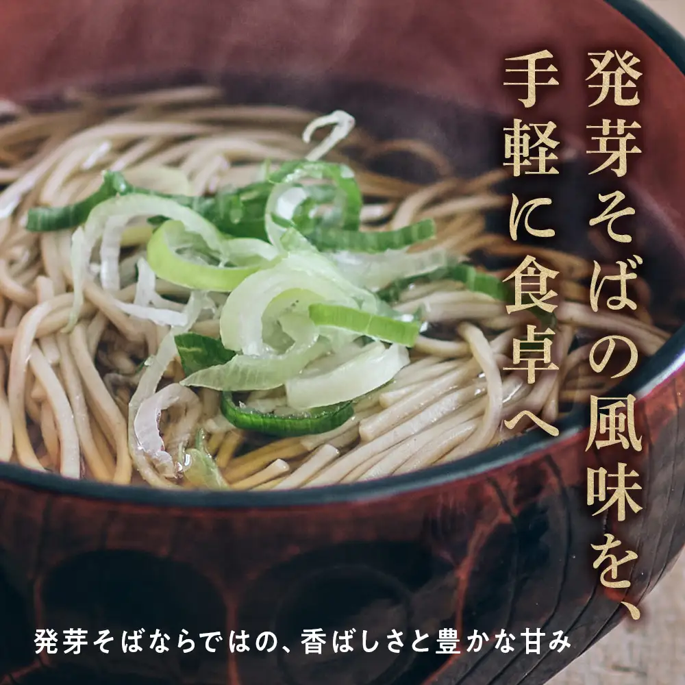 北海道中川町産発芽そば使用　誉そば3袋セット（乾麺240g×3袋）タレあり