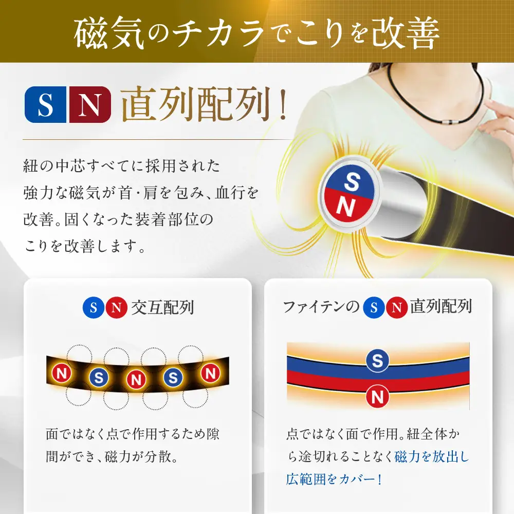 【ファイテン】RAKUWA磁気チタンネックレス(管理医療機器)メタルブラック＜50cm＞｜京都 人気ブランド ネックレス