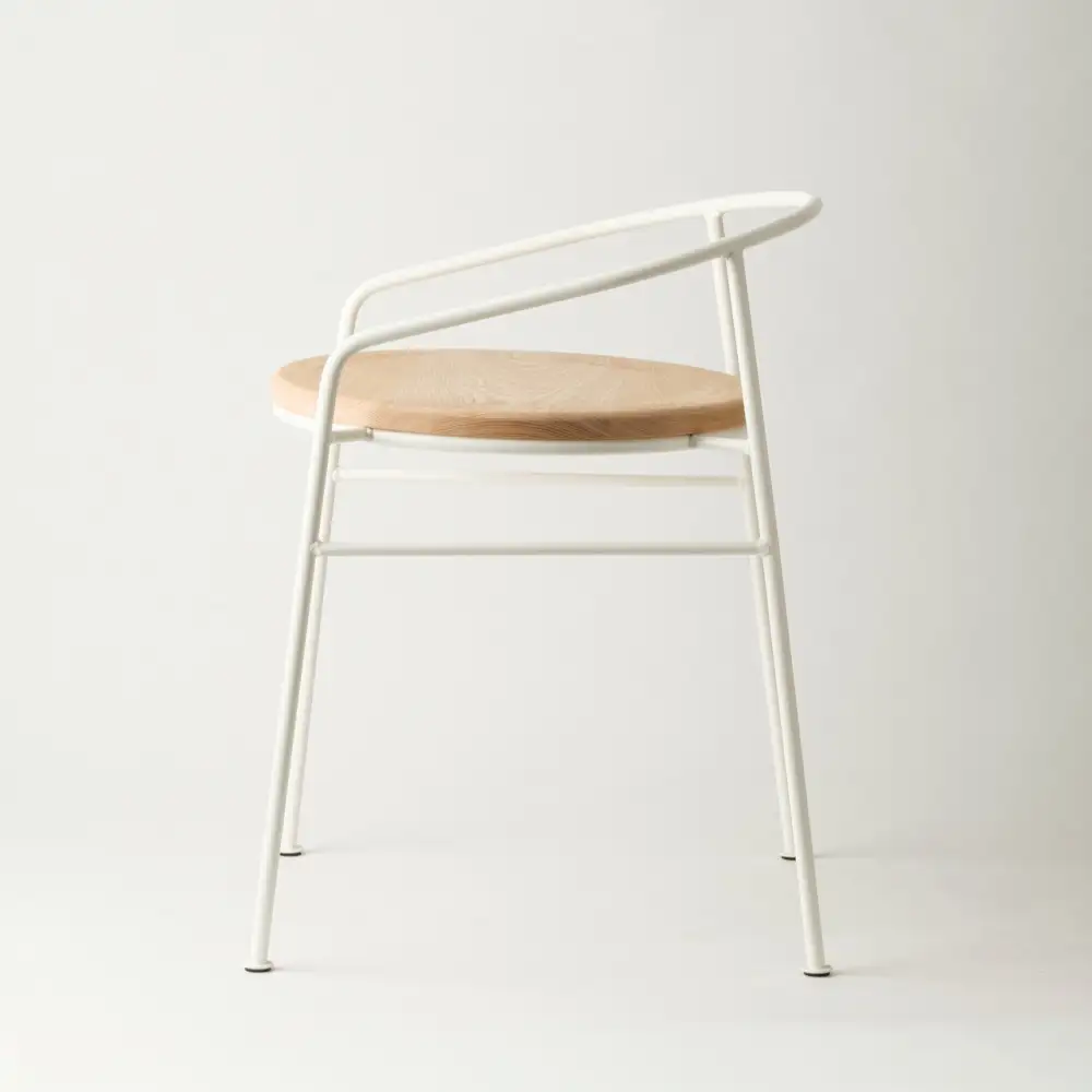 マキヅ家具 槙塚鉄工所 Round Chair 白