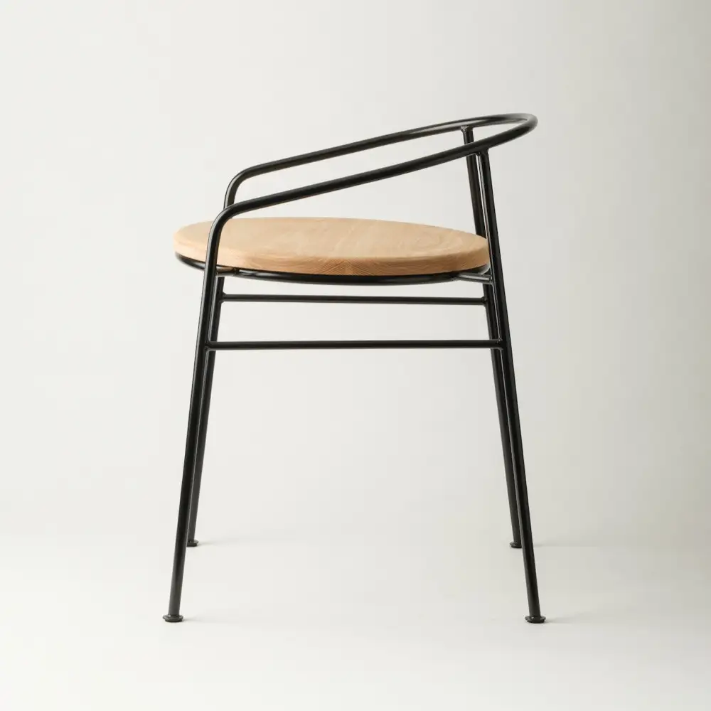 マキヅ家具 槙塚鉄工所 Round Chair 黒