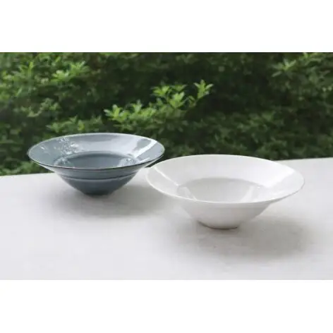 有田焼 リムボウル（Gray・White）2個 セット【まるふく】食器 器 うつわ 小鉢 多用鉢 ペアギフト おしゃれ くすみカラー A30-858