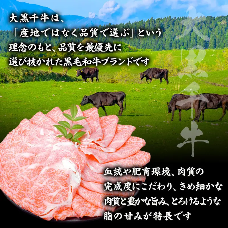 黒毛和牛 大黒千牛 すき焼き用 ロース 黒毛和牛【500g】【冷凍】