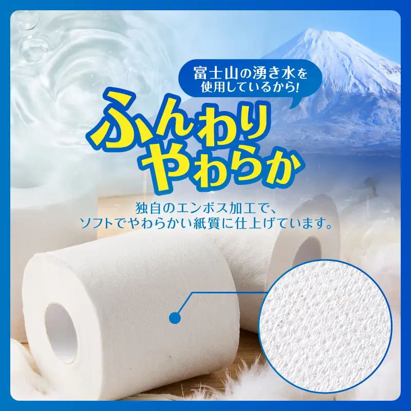 トイレットペーパー ダブル 24ロール(12ロール×2パック) エグレット 再生紙100％ 無香料 ホワイト エンボス加工 備蓄 防災 生活必需品 日用品 消耗品 生活用品 静岡県 富士市 [sf002-641]