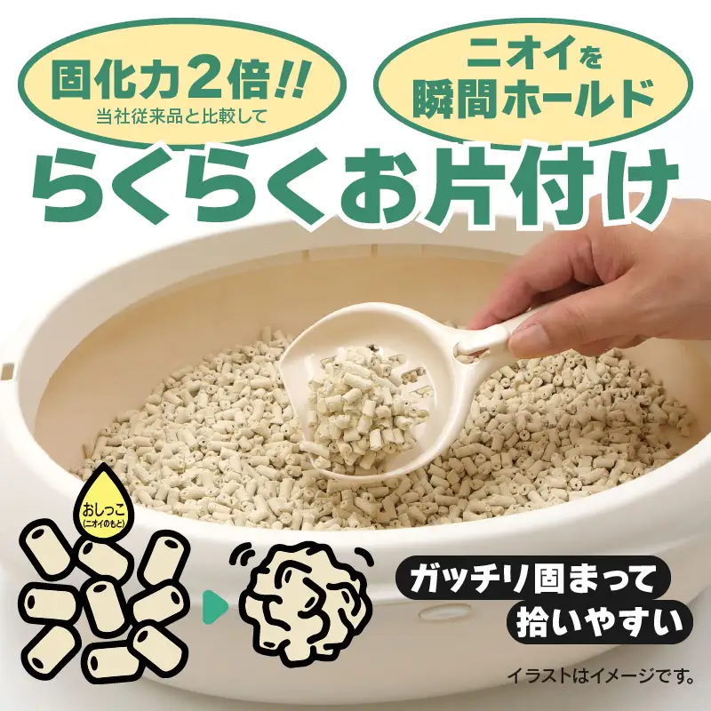 猫砂 定期便 ネオ砂クイック 全6回 隔月発送 10L×4袋 (計24袋)トイレに流せる ガッチリ固まる 拾いやすい 水に溶ける 後処理が簡単 密閉消臭 固化力2倍 らくらくお片付け ペット用品 静岡県 富士市 [sf002-625]