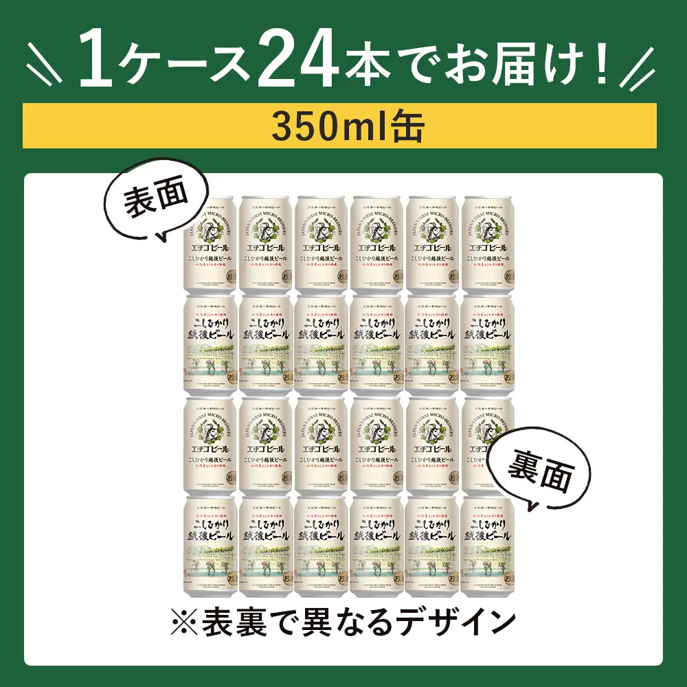 クラフトビール エチゴビール こしひかり越後ビール 350ml 缶 24本 〔P-447〕【最短3日発送】地ビール コシヒカリ 那須町