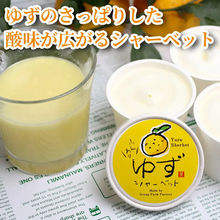 ゆず シャーベット 100ml×10個 【シャーベット】 アイス