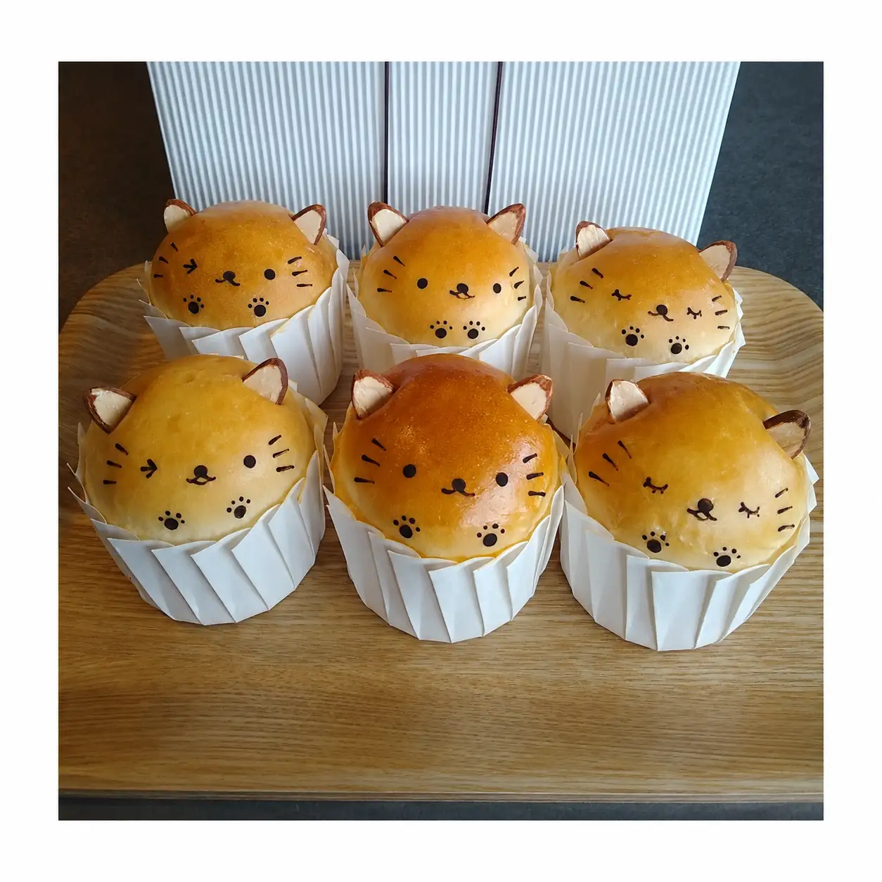 猫のクリームパン(カスタード)｜ぱん くりーむぱん デザート │手作りパン工房マナブ―ノ