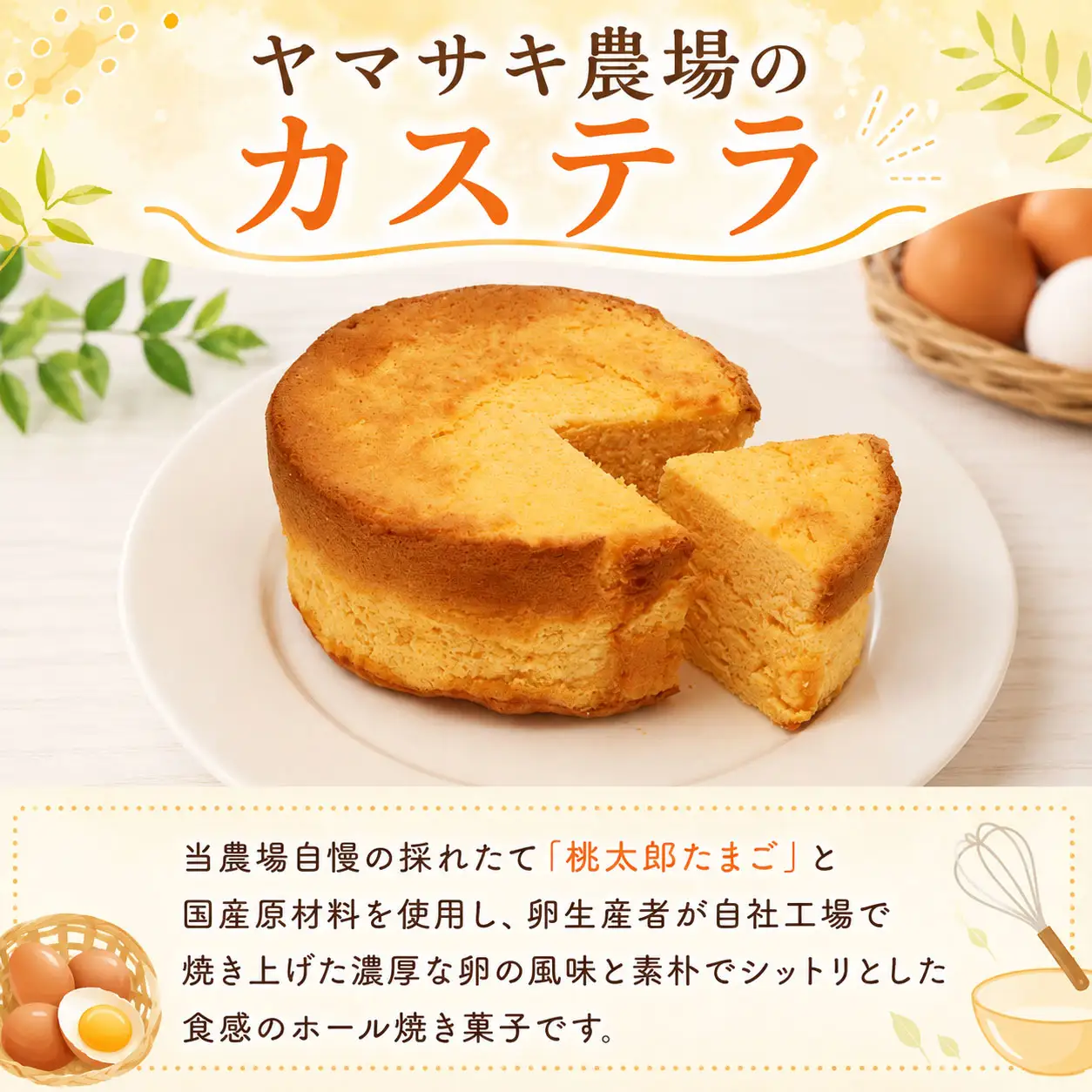 【焼き菓子】 ホール 2種 B セット お菓子 カステラ