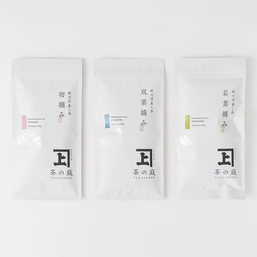 初摘み・双葉摘み・若葉摘みのセット　各1袋(100g)【配送不可地域：離島・沖縄県】【1758069】