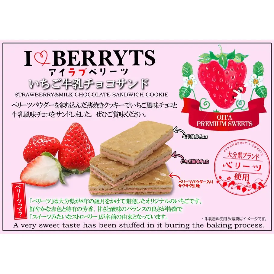 アイラブベリーツ！ベリーツチョコサンド 5箱 苺 いちご ストロベリー クッキー クリーム お菓子 おやつ_2783R