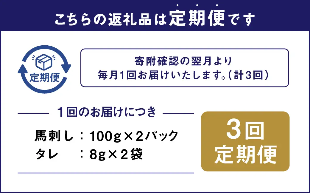[ 定期1ヶ月毎3回 ] [ 日本三大馬刺し 会津 ] 会津馬刺し ランプ 100g × 2袋 馬刺し 馬刺 馬肉 馬 お肉 肉 ニク にく 刺身 おつまみ 晩酌 福島県産 定期便 定期配送 冷凍
