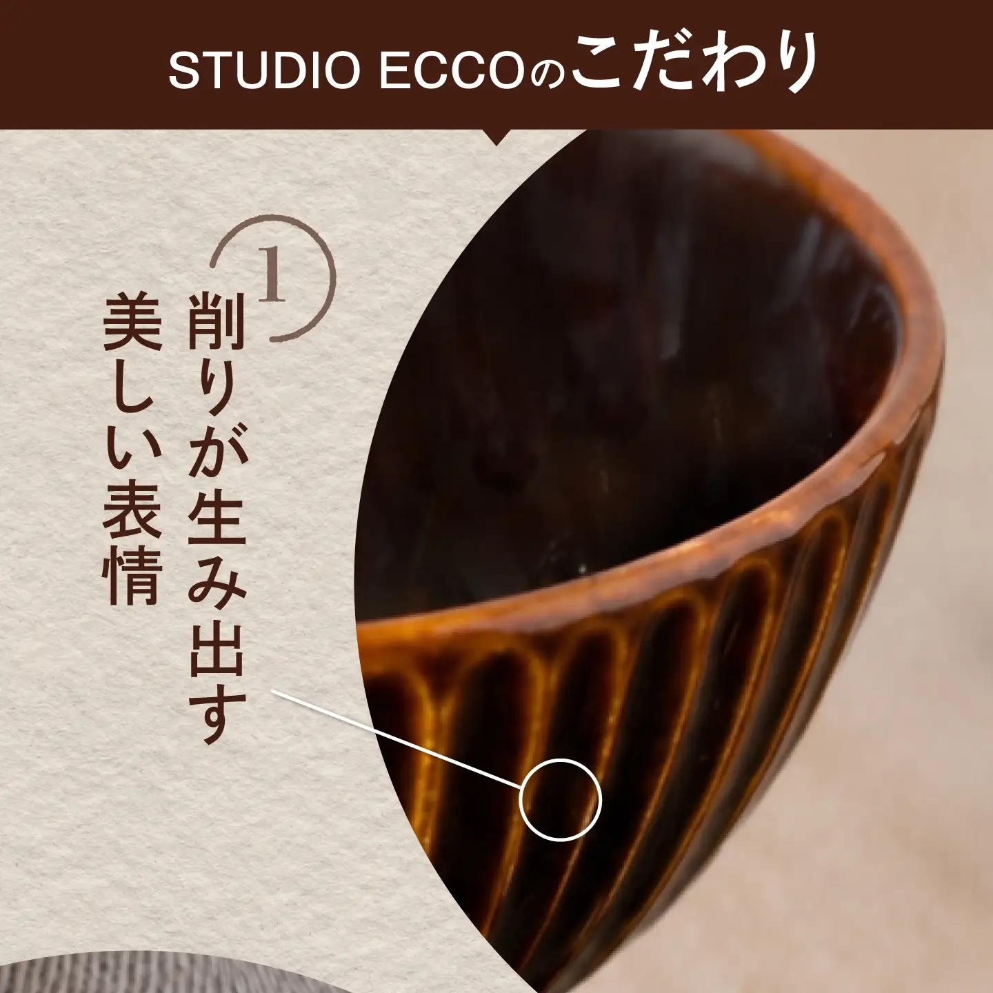 砥部焼 しのぎ茶碗大 茶 しのぎ茶碗 BJBQ009