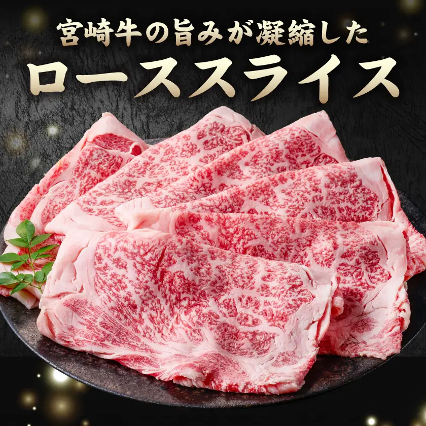 宮崎県産宮崎牛ローススライス1kg〔AE-89-009-1kg〕_(都城市)