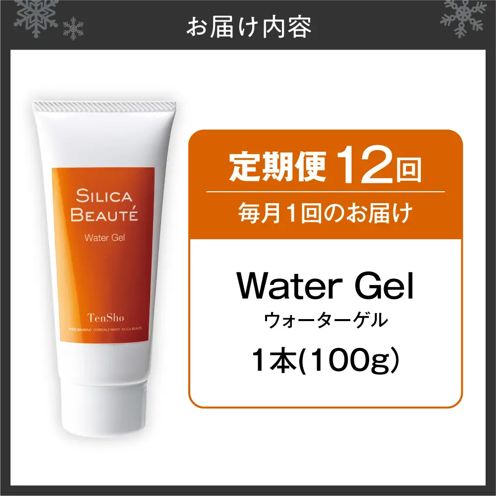 【12ヶ月定期便】シリカボーテ　ウォーターゲル100g | 化粧水 ゲル 保湿 スキンケア 美容 北海道 札幌市