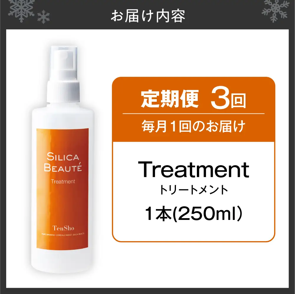 【3ヶ月定期便】シリカボーテ　トリートメント250mL | 化粧水トリートメント保湿 スキンケア 美容 北海道 札幌市