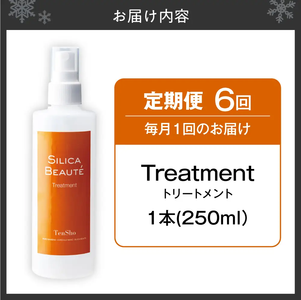 【6ヶ月定期便】シリカボーテ　トリートメント250mL | 化粧水 保湿 スキンケア 美容 北海道 札幌市