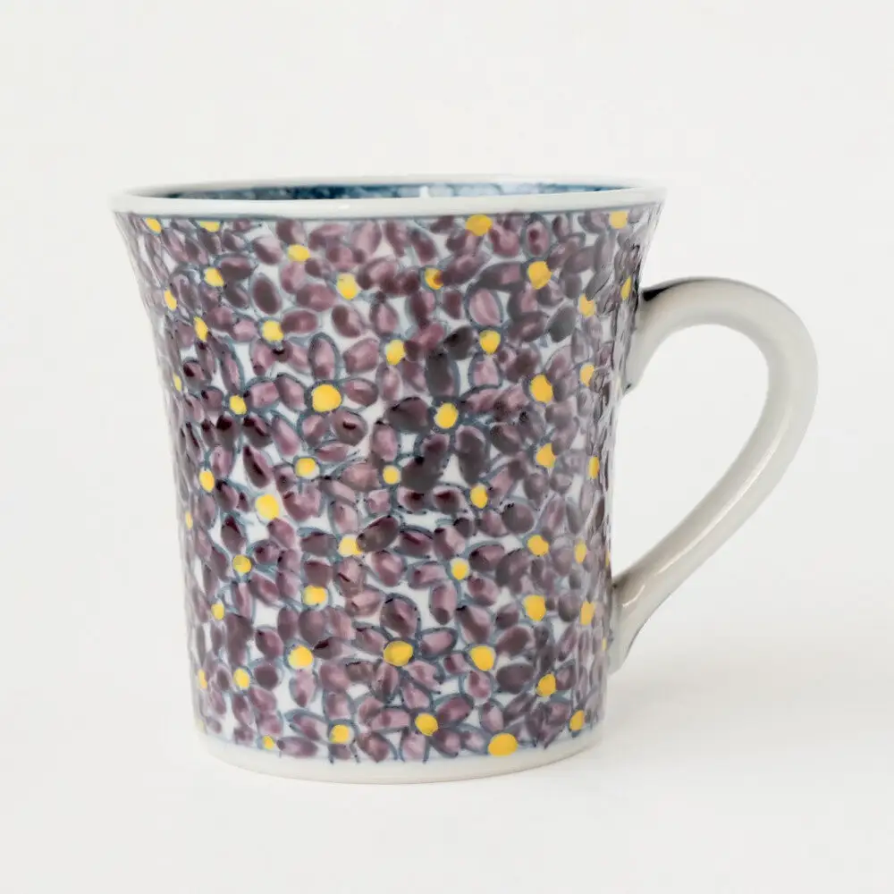 【たち吉】山水菫文マグ 京都 マグ 陶芸品 人気 おすすめ
