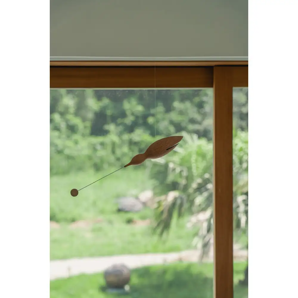 【Bubinga（ブビンガ）：あか茶】【銘木再生】幸運を運ぶ木製オブジェliving_bird 海鳥