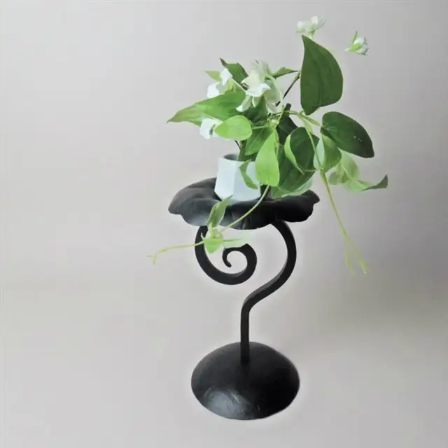 蓮華燭台 専用台座セット【燭台 花台 蓮の花 お香立て インテリア おしゃれ 鉄 セット 台座 お香 蠟燭 ロウソク 受注生産 ギフト 贈り物 島根県 安来市】【365-KH-05】