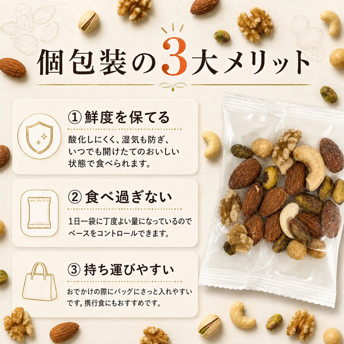 ミックスナッツ 素焼き 塩味 有塩 小分け 個包装 1.1kg 20g×55袋 小袋 贅沢5種 アーモンド カシューナッツ クルミ ヘーゼルナッツ ピスタチオ 豆菓子 大容量 常温 おつまみ おやつ 間食 兵庫県明石市 みの屋