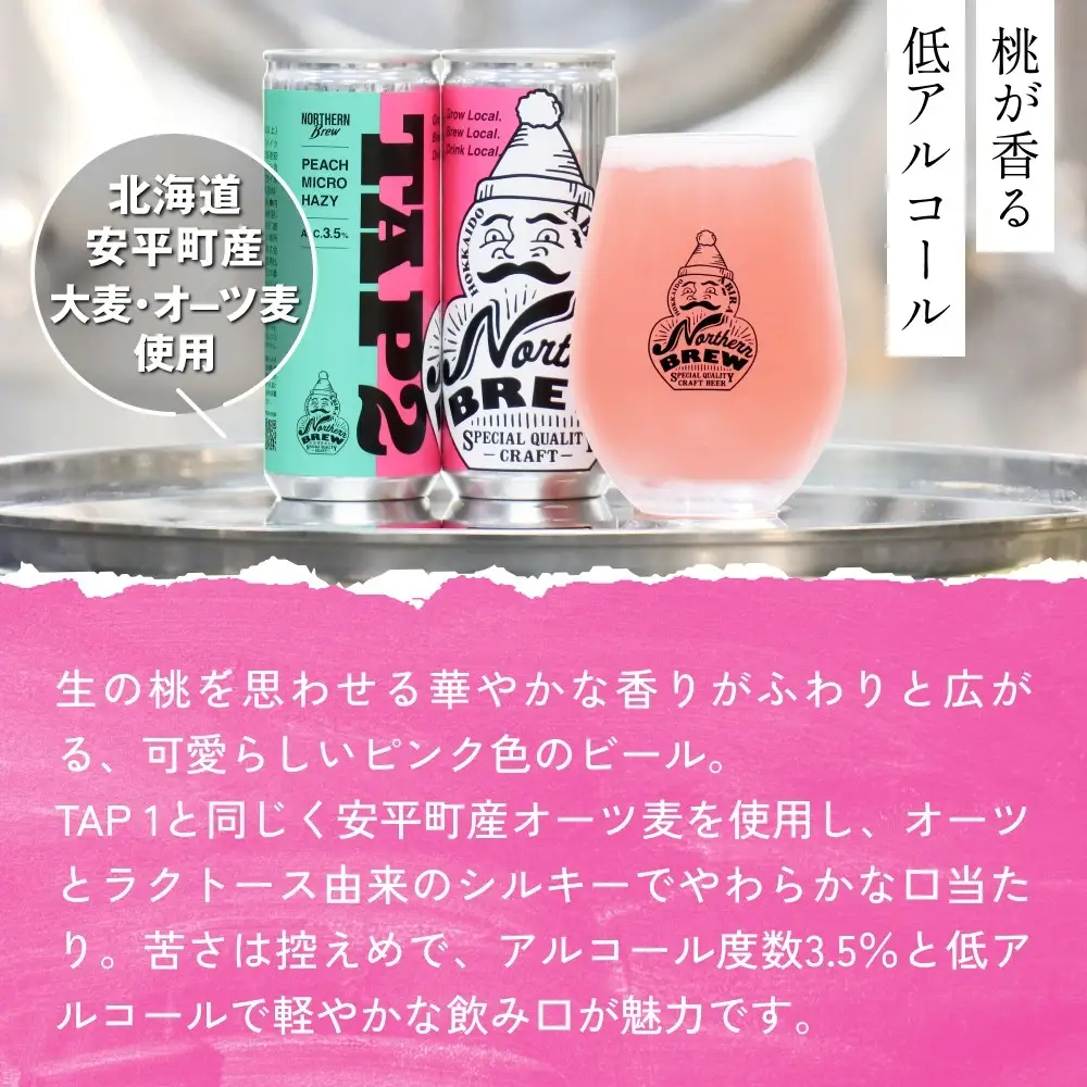 【ふるさと納税】クラフトビール NORTHERN BREW ＜TAP2 (PEACH MICRO HAZY)＞ 250ml  24本 北海道 安平町 ビール 地ビール 缶ビール 人気  ギフト