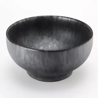 有田焼 黒サビ絞りマット高台ボウル 2個 セット【丸兄商社】金善製陶所 陶磁器 食器 器 うつわ 丼 麺鉢 as038