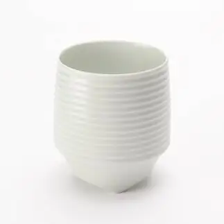 有田焼 白磁千段香酒盃 2個 セット【丸兄商社】李荘窯 陶磁器 食器 器