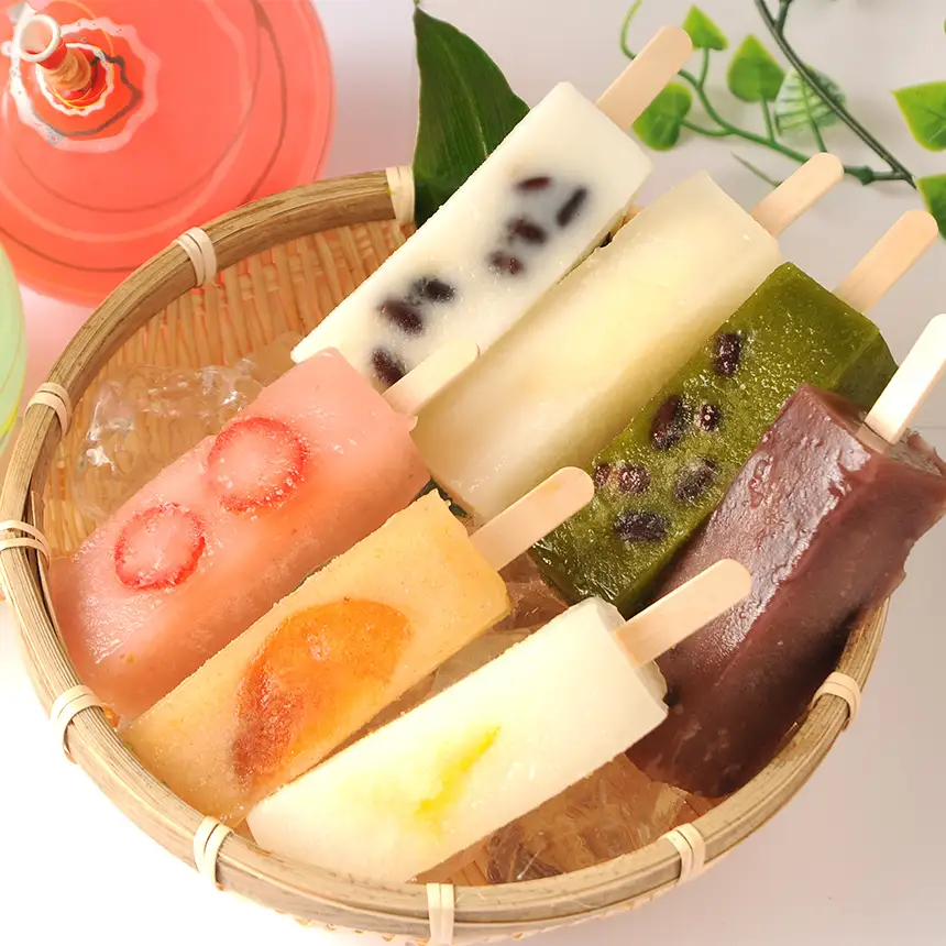 葛あいすばー 12本入 ( あずき 柿 いちご みるく金時 抹茶あずき もも ゆず )