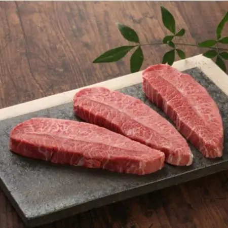 熊本和牛あか牛ミスジステーキ360g(120g×3)セット(あか牛のたれ200ml)(益城町)【配送不可地域：離島】【1763596】