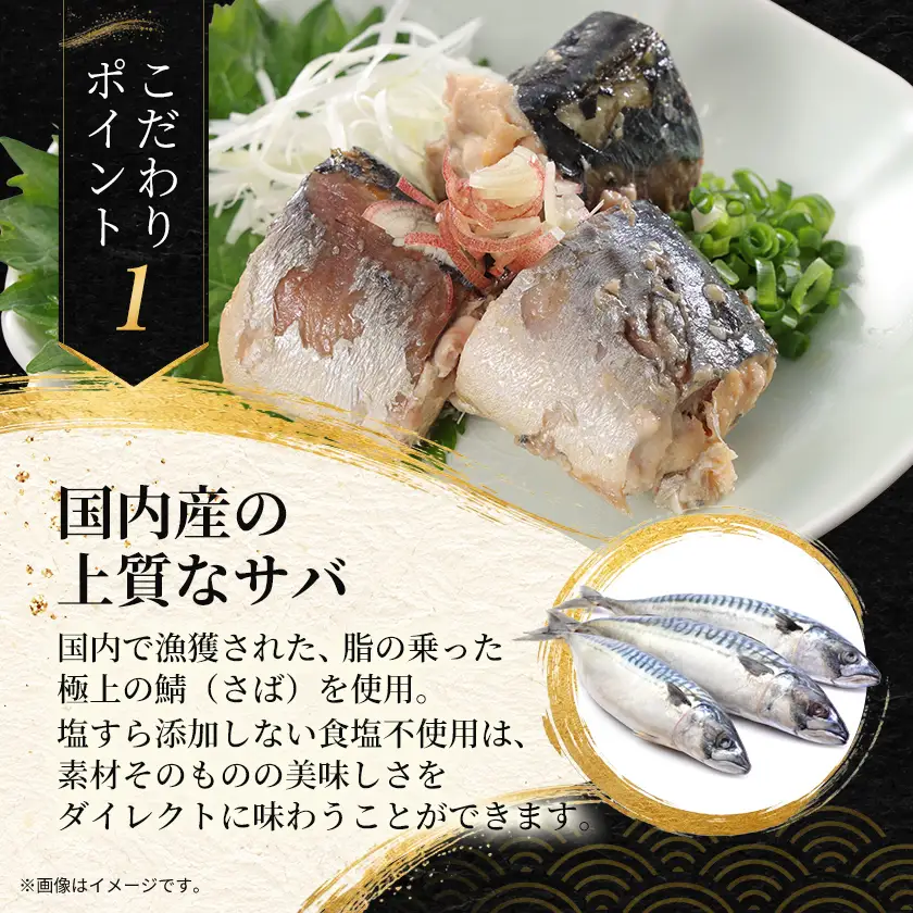 あいこちゃんプレミアム サバ缶水煮食塩不使用　190g×6缶【1748885】