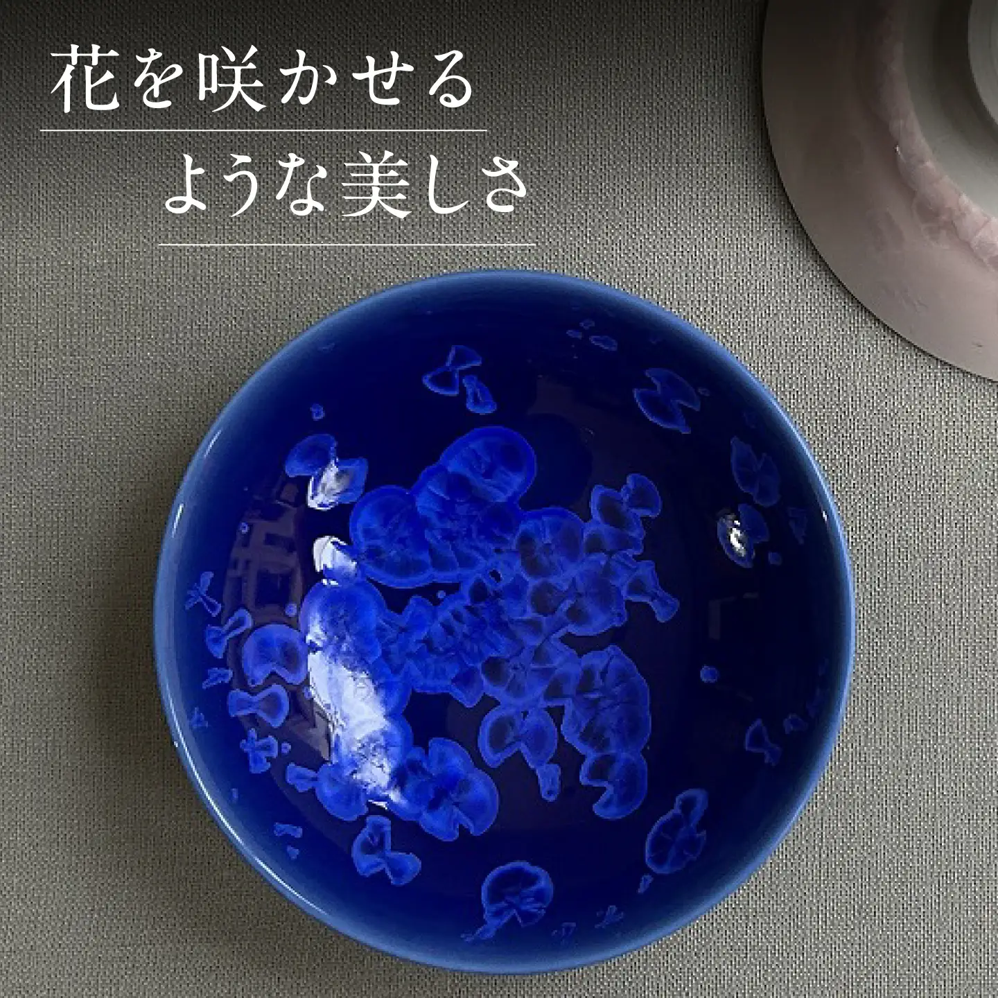 【美濃焼】 花を咲かせるような美しさ 平盃 ルリ結晶・さくら 2点セット 多治見市 / カネヨ / 壽泉窯[TBO013]