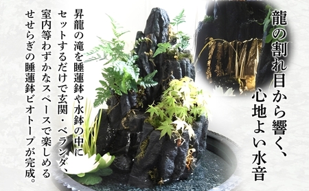 昇龍の滝 小サイズ 滝音 ビオトープ せせらぎ 庭 バルコニー メダカ エサやり不要 癒し ガーデニング リラクゼーション アクアフォレスト 神奈川県寒川町(※鉢はついていません)