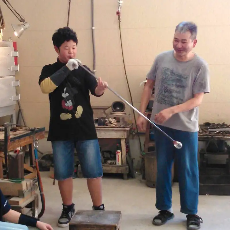 博多びーどろ 吹きガラスコップ作り工芸体験1名様分【粋工房】_HA2042 びーどろ ガラス コップ 作り 体験 工芸 福岡県宗像市 宗像市 福岡 宗像